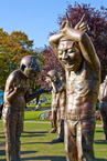 A-maze-ing Laughter bronze sculptures