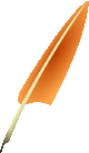 Orange Writing Quill
